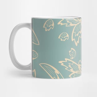 pattern with flowers and leaves Mug